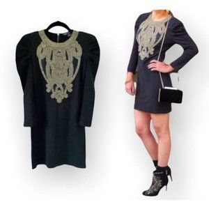 A/X Armani Exchange Y2K Embellished Dress Puff Sleeves Size XS(fits S)